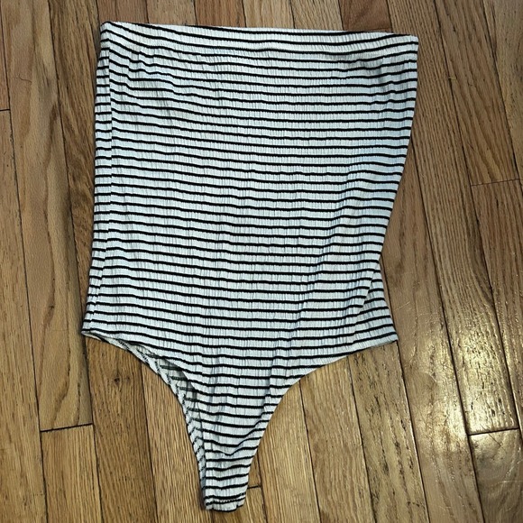 Wasabi‎ + Mint Strapless Striped Bodysuit Size Large - Picture 1 of 1